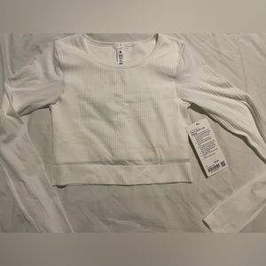 Lululemon Ebb to Street Long Sleeve Shirt in white